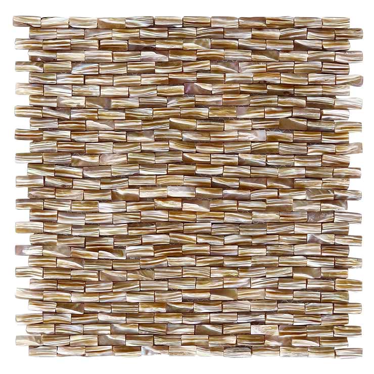 South Seas Pearl 3D Brick Pattern Polished Mosaic Tile