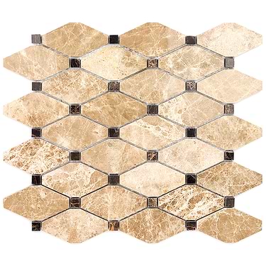 Octave Light Brown 2x4 Octagon Polished Marble Mosaic