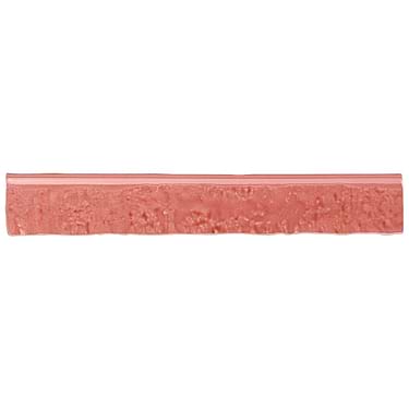 Wabi Sabi Coralito Pink 1.5x9 Crackle Glossy Ceramic Bullnose