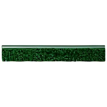Wabi Sabi Emerald Green 1.5x9 Crackled Glossy Ceramic Bullnose