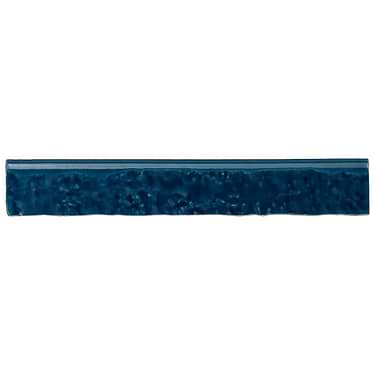 Wabi Sabi Sapphire Blue 1.5x9 Crackled Glossy Ceramic Bullnose
