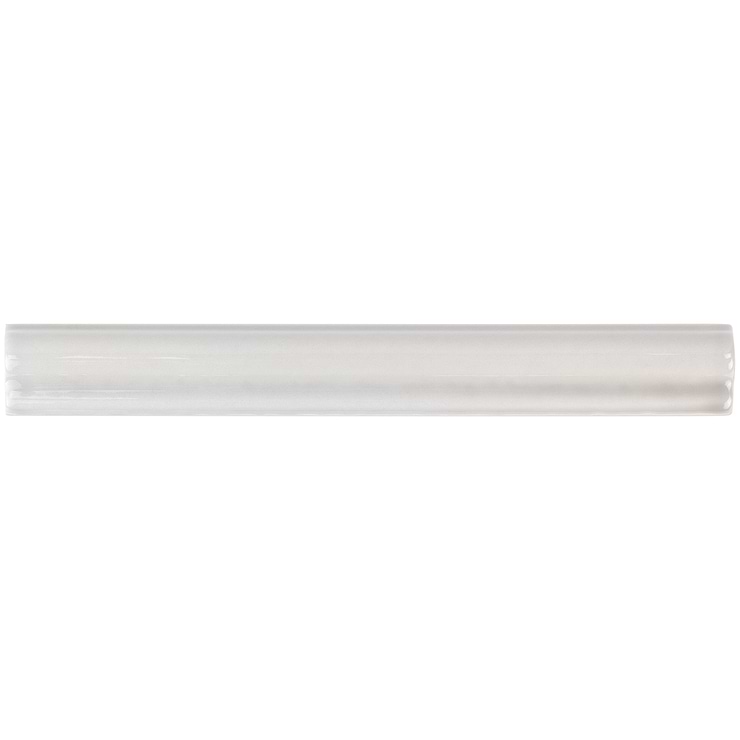 Seaport Hibiscus 1X10 Ceramic Pencil Liner; in Gray White Body Ceramic; for Backsplash, Bathroom Wall; in Style Ideas Beach