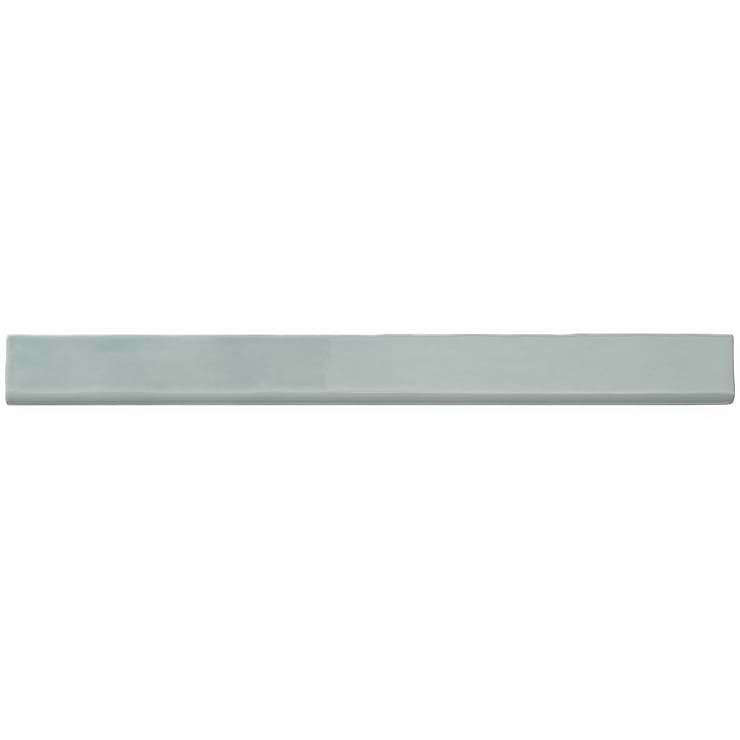 Carolina  Sky 2X20 Bullnose; in Blue White Body; for Backsplash, Bathroom Wall, Shower Wall