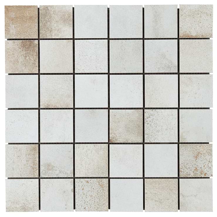 Angela Harris Flatiron White 2x2 Matte Porcelain Mosaic