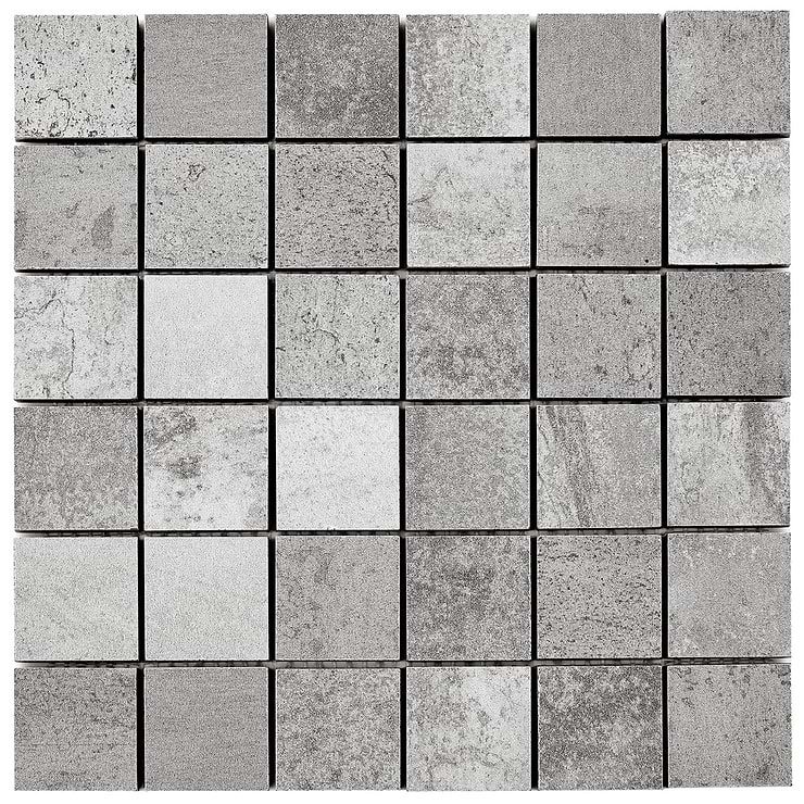 Hewlett Metal Silver 2x2 Matte Porcelain Mosaic Tile
