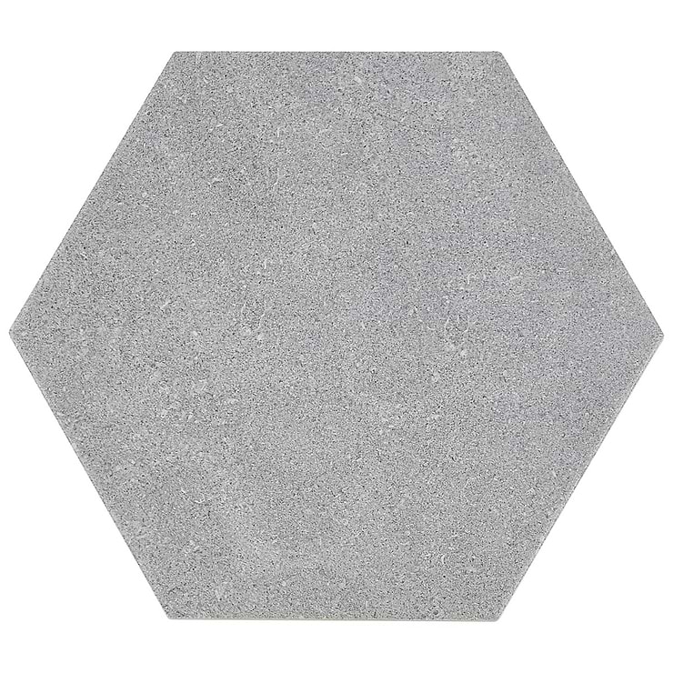 Texstone Gris Gray 9" Matte Porcelain Hexagon Tile