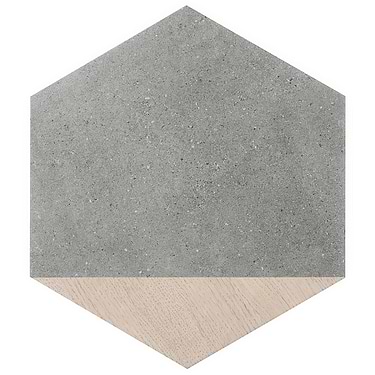 Pergola Wood Graphite Gray 12.5" Hexagon Matte Porcelain Tile