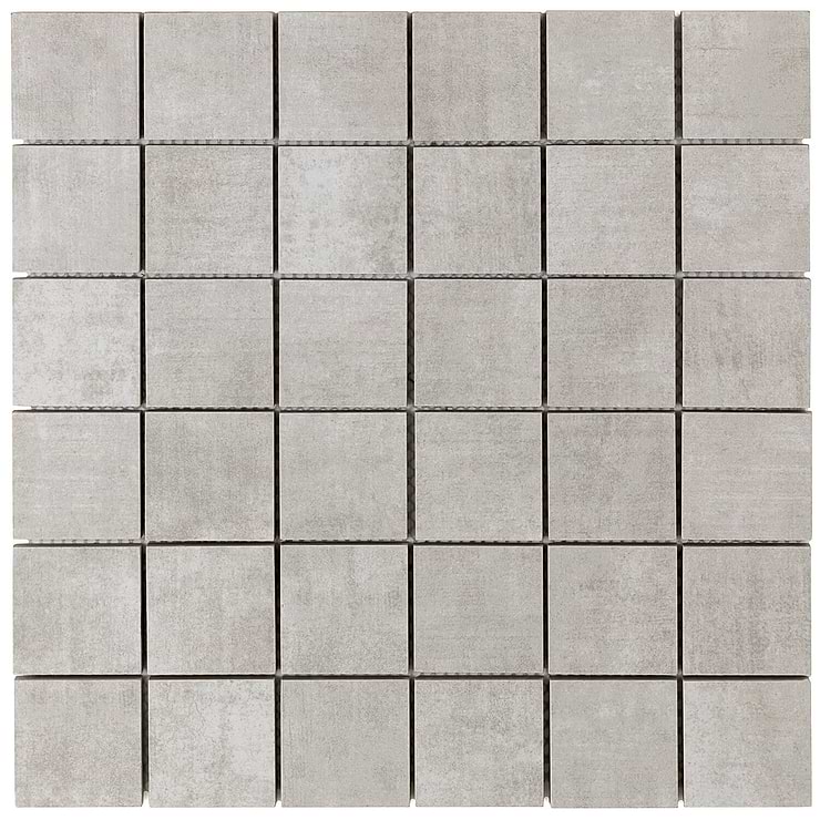Basic Cement Silver 2x2 Matte Porcelain Mosaic Tile