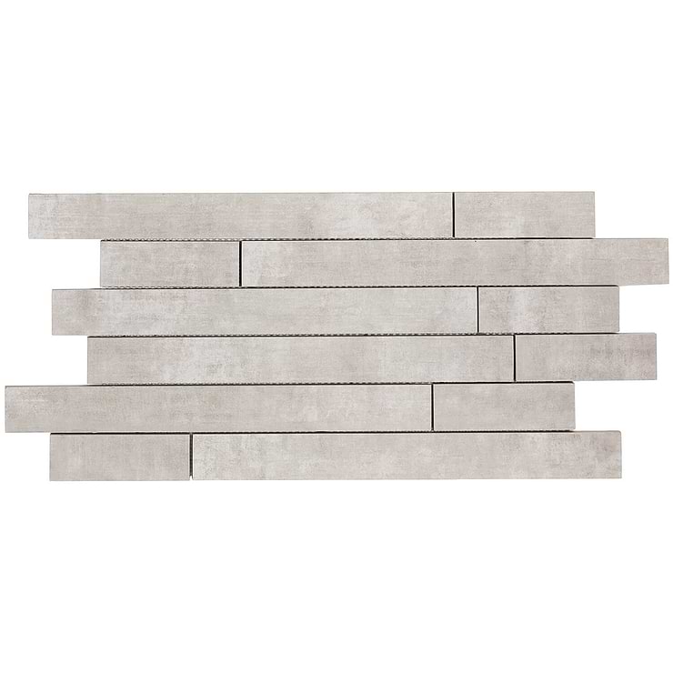 Basic Roadway Cement Silver Matte Porcelain Mosaic Tile