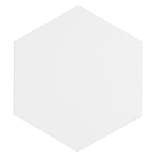 Symetro Hexagon White 10" Matte Porcelain Tile