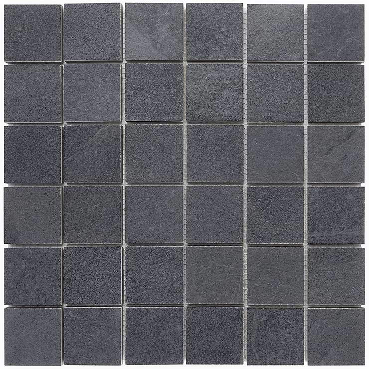 Fordham Nero Black 2X2 Matte Porcelain Mosaic; in Black  Porcelain ; for Backsplash, Floor Tile, Kitchen Floor, Kitchen Wall, Wall Tile, Bathroom Floor, Bathroom Wall, Shower Wall, Shower Floor, Outdoor Floor, Outdoor Wall, Commercial Floor; in Style Ideas Rustic, Classic, Craftsman, Farmhouse, Industrial, Modern, Transitional