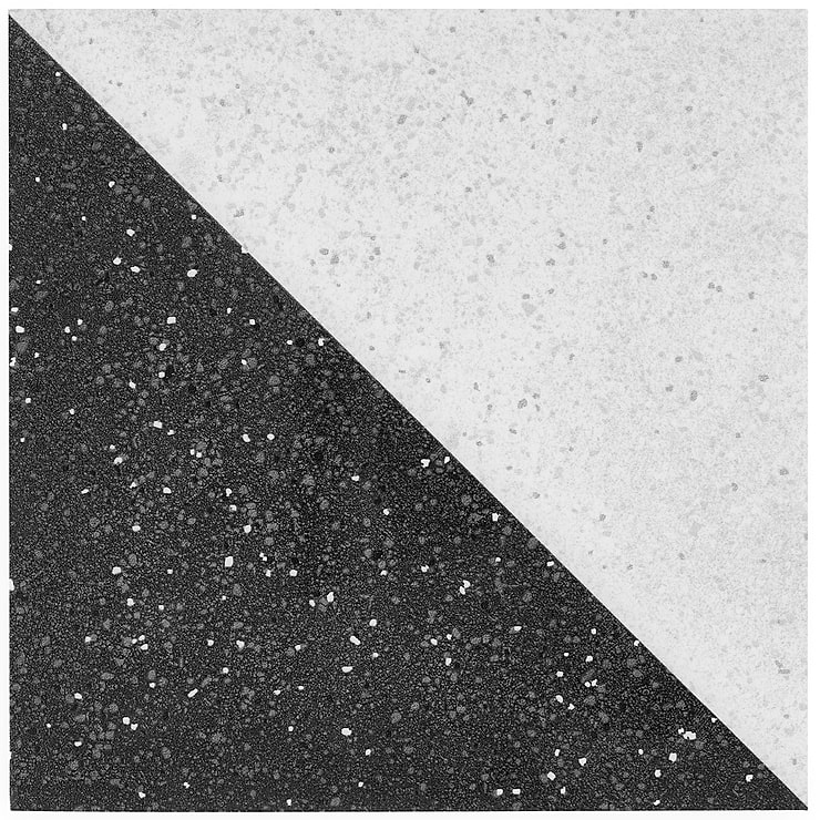 Art Geo Terrazzo Dos Charcoal Gray by Elizabeth Sutton 8x8 Matte Porcelain Tile