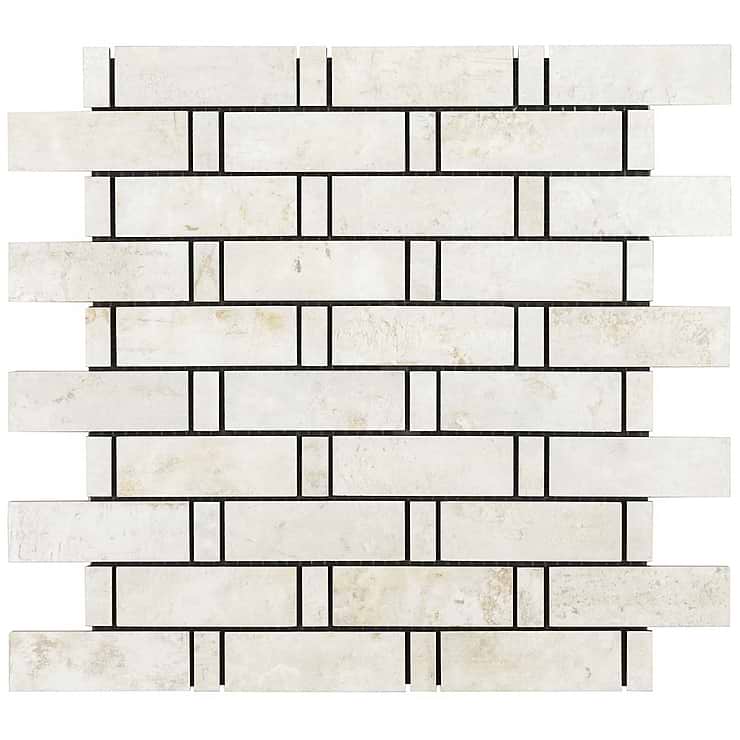 Portrait Ivory Weave Matte Porcelain Mosaic Tile