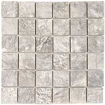 Litchfield Silver 2x2 Matte Porcelain Mosaic