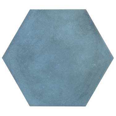Ava Blue Ocean 8" Hexagon Matte Porcelain Tile - Sample