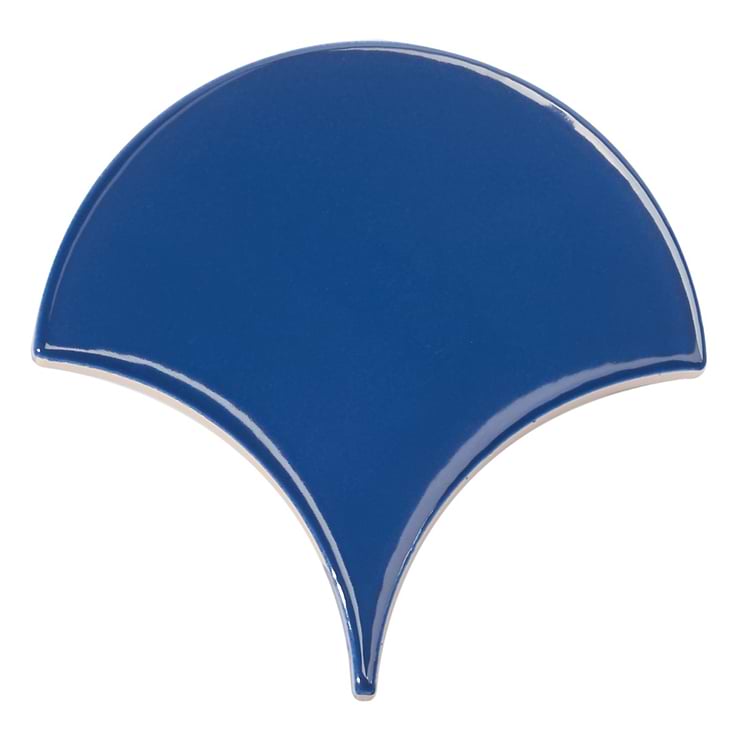 Highwater Turchese Blue Fishscale 2x5 Polished Ceramic Wall Tile