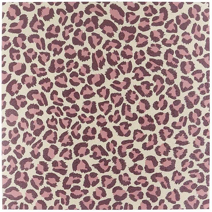 Jungle Leopard Fucsia Pink 24x24 Matte Porcelain Tile; in Violet + White + Pink  Porcelain; for Backsplash, Bathroom Floor, Bathroom Wall, Commercial Floor, Floor Tile, Kitchen Floor, Kitchen Wall, Outdoor Floor, Outdoor Wall, Shower Wall, Wall Tile; in Style Ideas Art Deco, Contemporary, Whimsical