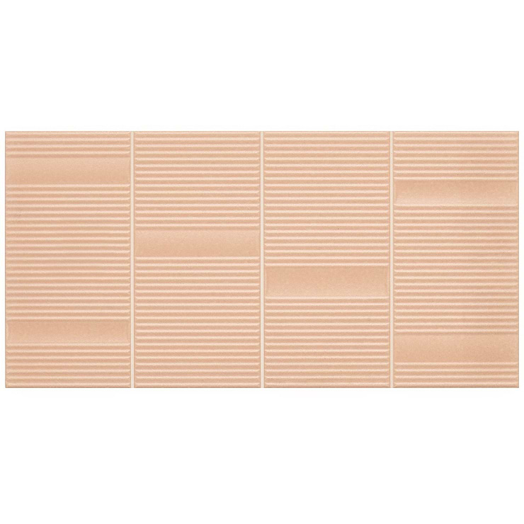 Division Clay Beige 8x16 Fluted 3D Matte Ceramic Wall Tile
