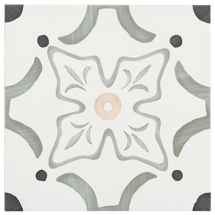 Lapaz Flora Green 9x9 Matte Porcelain Tile