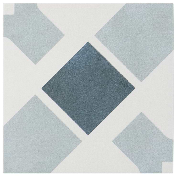 Lapaz White Cross 9x9 Matte Porcelain Tile