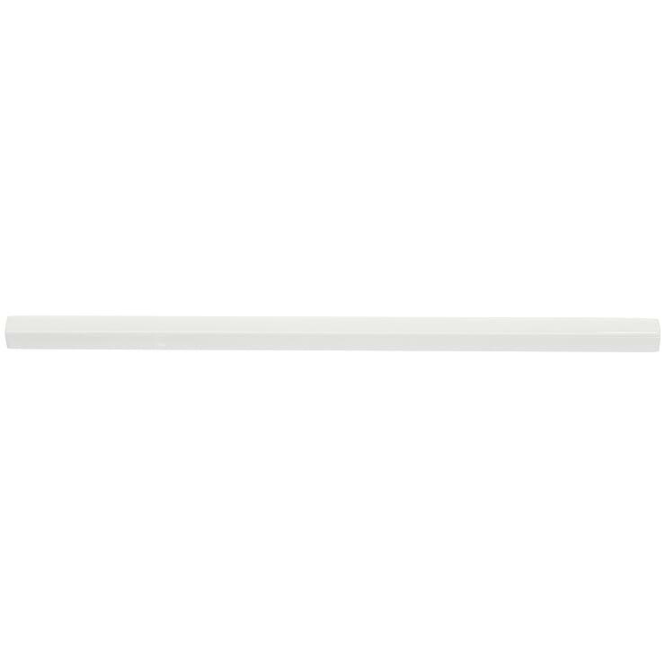 Bellami  Bianco 1/2x10 Glossy Ceramic Pencil Liner ; in White  Ceramic ; for Backsplash, Kitchen Wall, Wall Tile, Bathroom Wall, Shower Wall, Outdoor Wall; in Style Ideas Beach, Classic, Contemporary, Cottage, Craftsman, Farmhouse, Industrial, Mid Century, Modern, Traditional, Transitional