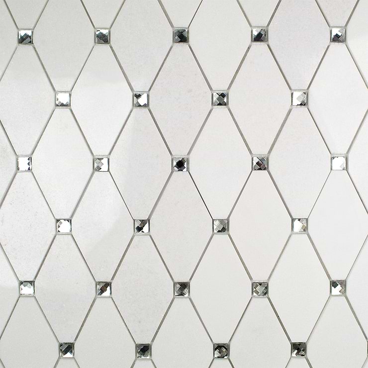 Marble + Glass Tile for Backsplash