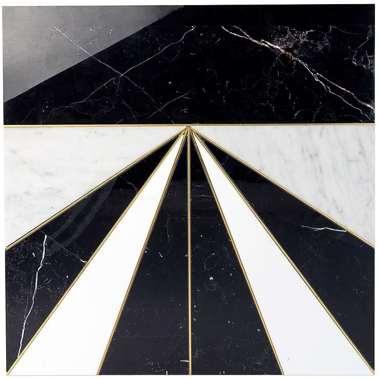 Art Deco Starburst by Vanessa Deleon 24x24 Mosaic Tile
