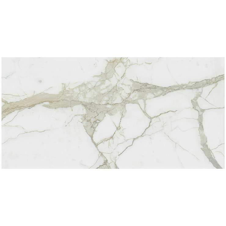 TileBarXL Marmi Slim White Calacatta 30"x60" Polished Porcelain Slab