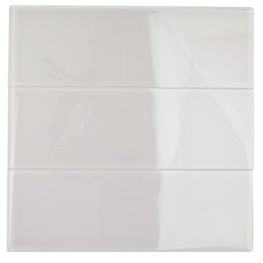 Super White Polished 4X12 Glass Tile | TileBar.com