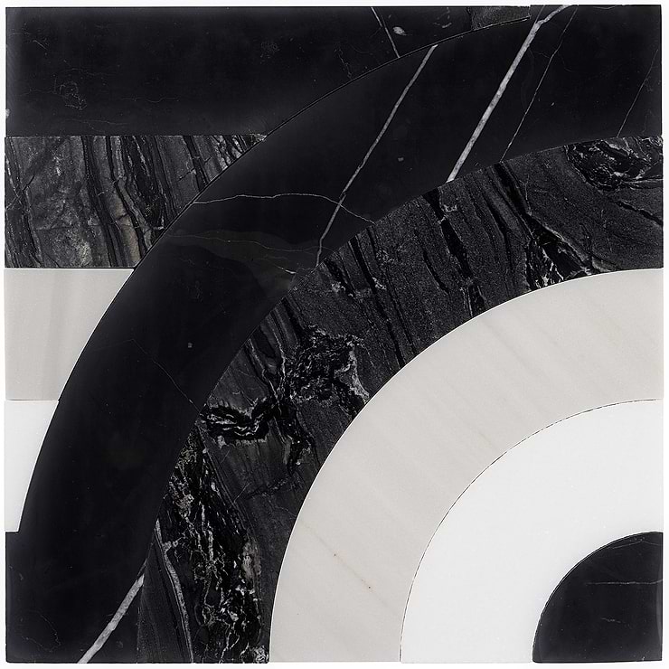 Arc Horizontal Night 12x12 Polished Marble by Elizabeth Sutton