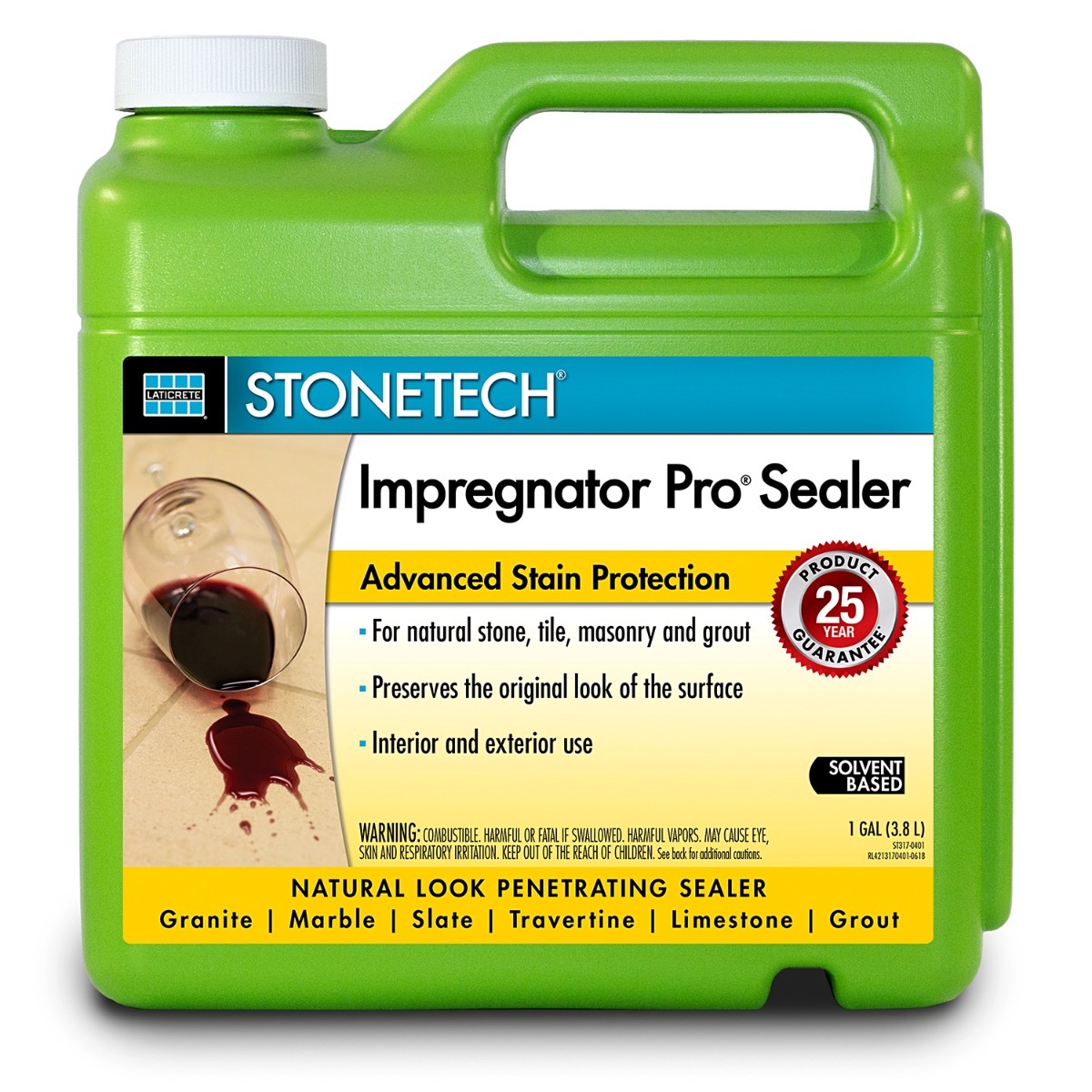 Laticrete Pro Sealer and Stain Protector for Natural Stone, Tile, & Grout - Gallon