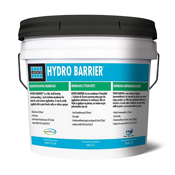 Laticrete Hydro Barrier™ Waterproofing & Crack Isolation Membrane - 3.5 Gallon; in Blue