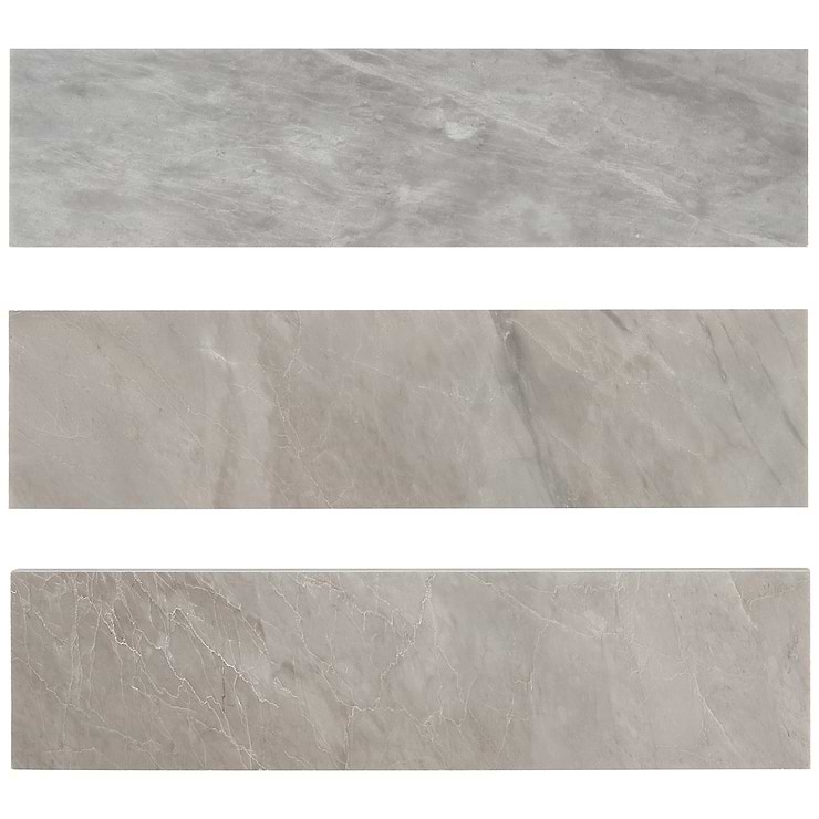 Earth Gray 3x12 Polished Marble Tile