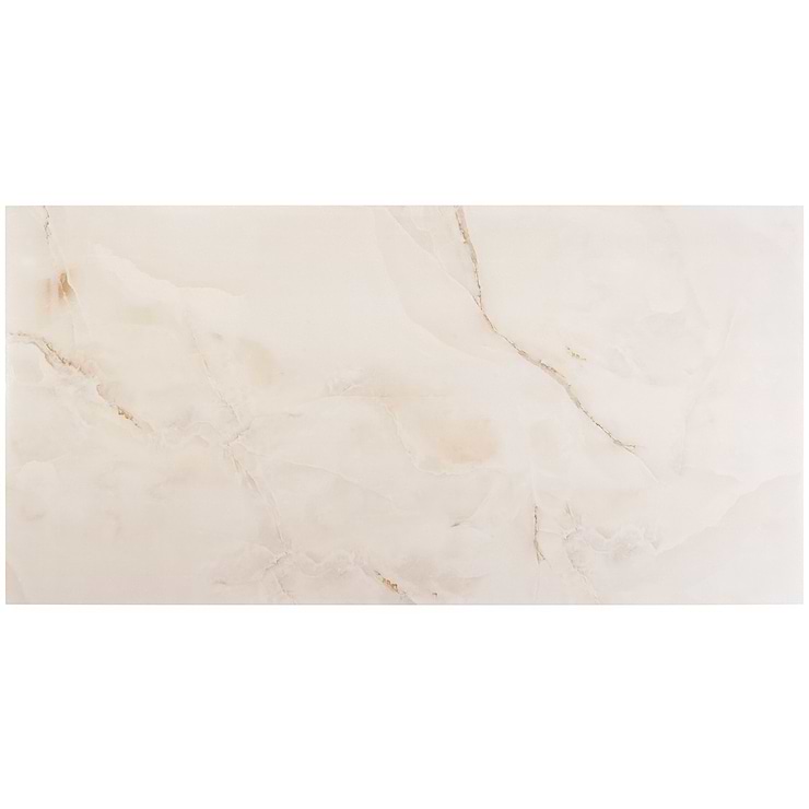Lumina Onyx Pearl Beige 24x48 Polished Porcelain Tile
