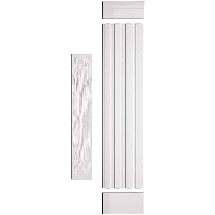 Vivir Panna 3x8 Polished Ceramic Chair Rail Liner 