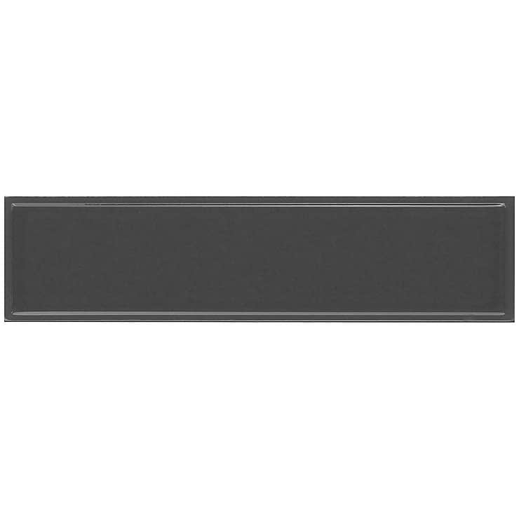 Eastside Mix Caffe Gray Framed Glossy and Beveled Matte 2x9 Ceramic Tile