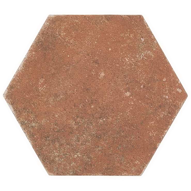 Terra Pompeii Marron Brown 8" Hexagon Matte Porcelain Tile