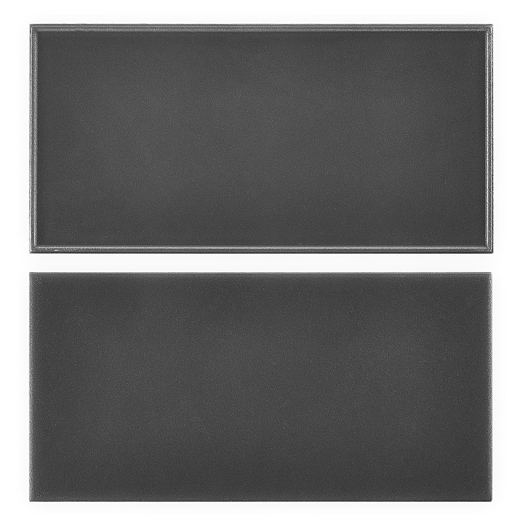 Stacy Garcia Maddox Charcoal Black 4x8 Matte Ceramic Subway Wall Tile