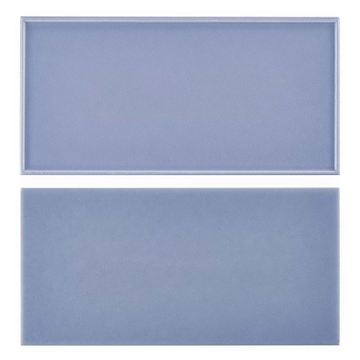 Stacy Garcia Maddox Frame Azul 4x8 Matte Ceramic Subway Wall Tile