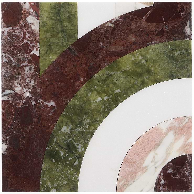 Arc Rainbow 12x12 Polished Marble By Elizabeth Sutton: Pattern 1
