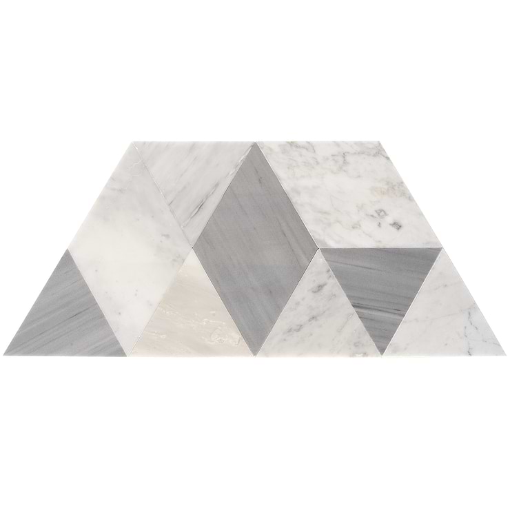 Prism Grana 13.5" x 7.75" Marble Mosaic Tile