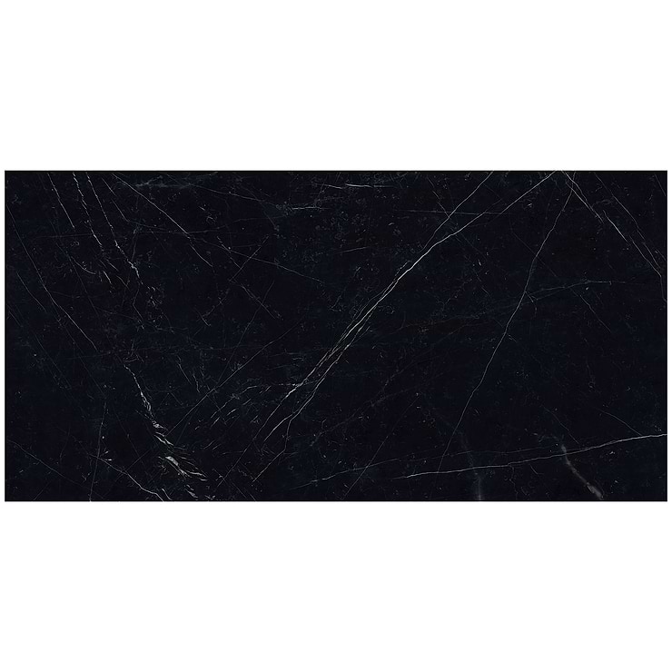TileBarXL Marmi Slim Black Marquina 30"x60" Polished Porcelain Slab
