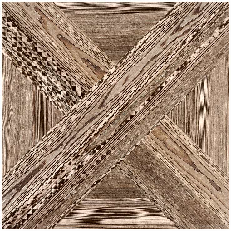 Barberry Decor Nocciola 24x24 Matte Wood Look Porcelain Floor and Wall Tile