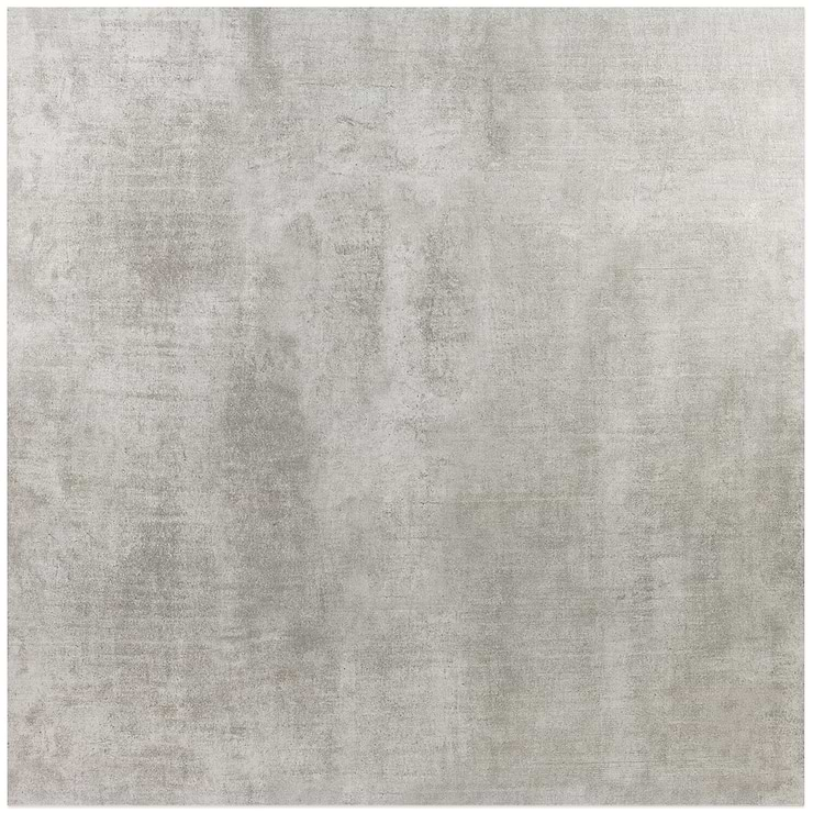 Basic Cement Silver 24x24 Matte Porcelain Tile | TileBar.com