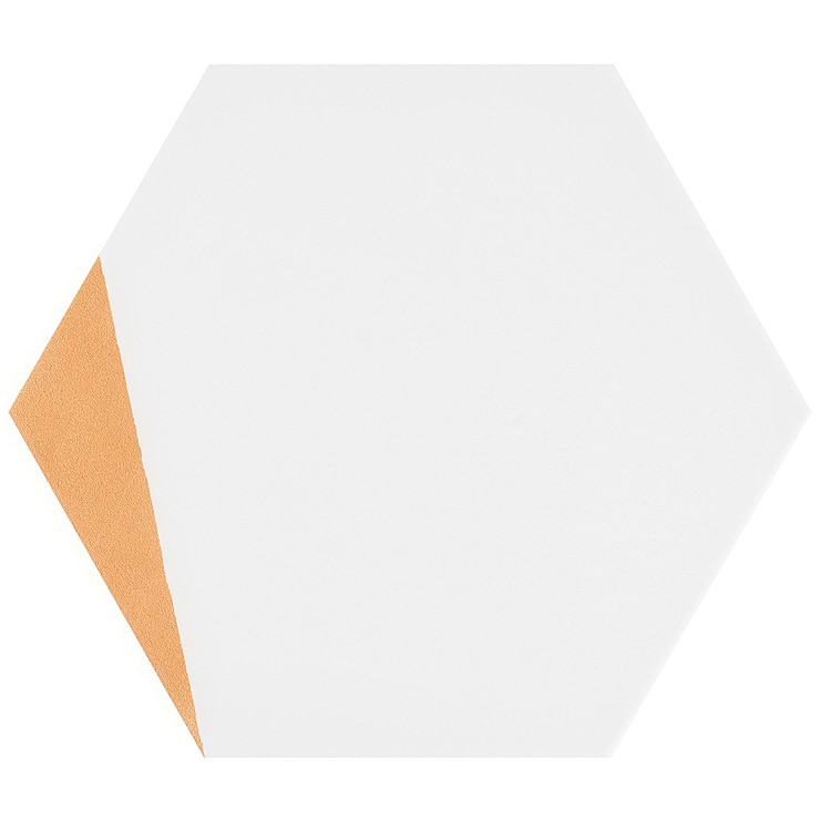 HexArt Pop Orange 8" Hexagon Matte Porcelain Tile
