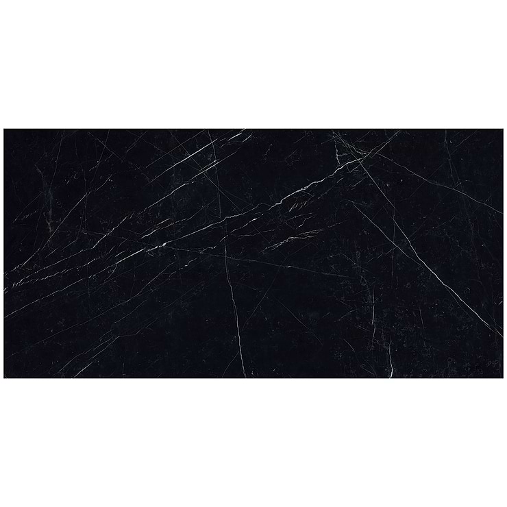 TileBarXL Marmi Slim Black Marquina 30"x60" Polished Porcelain Slab