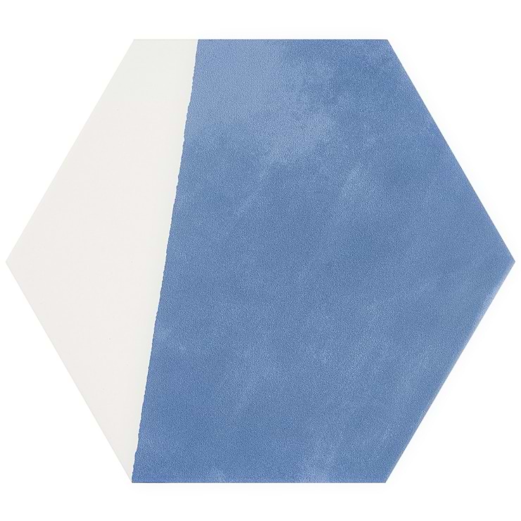HexArt Pop Azul 8" Hexagon Matte Porcelain Tile