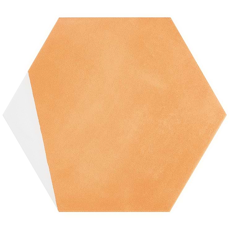 HexArt Pop Orange 8" Hexagon Matte Porcelain Tile