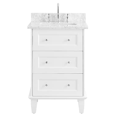Nora 24" White Vanity with Marble Counter