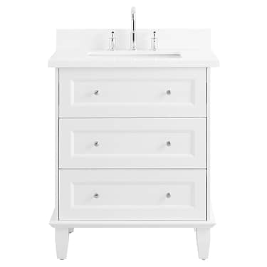 Nora 30" White Vanity with Quartz Counter